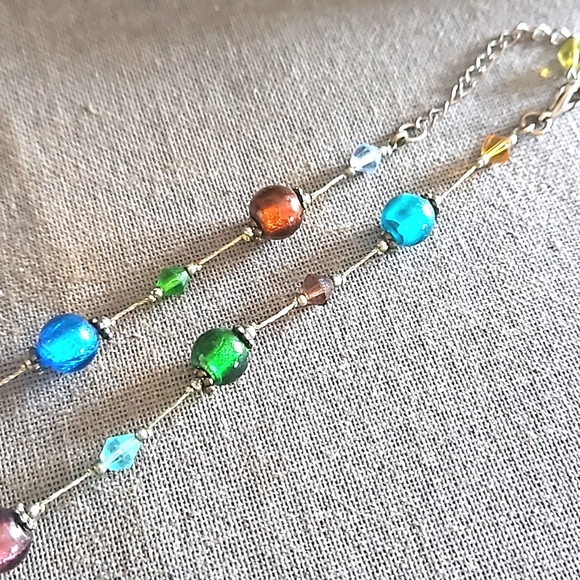 Premier Designs colorful glass beaded necklace EUC - Picture 4 of 6
